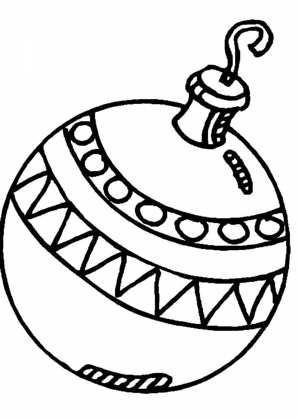 Coloring page glamorous christmas toy