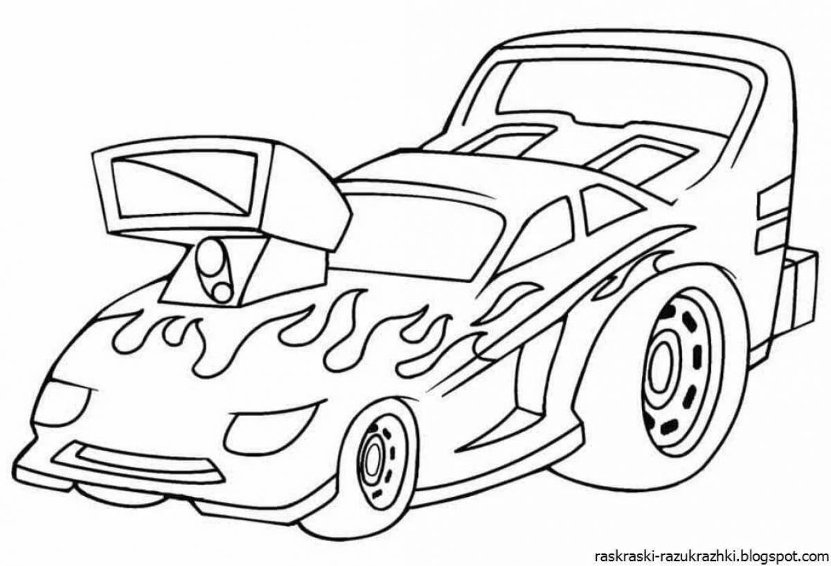 Wonderful cars coloring for children 5-6 years old