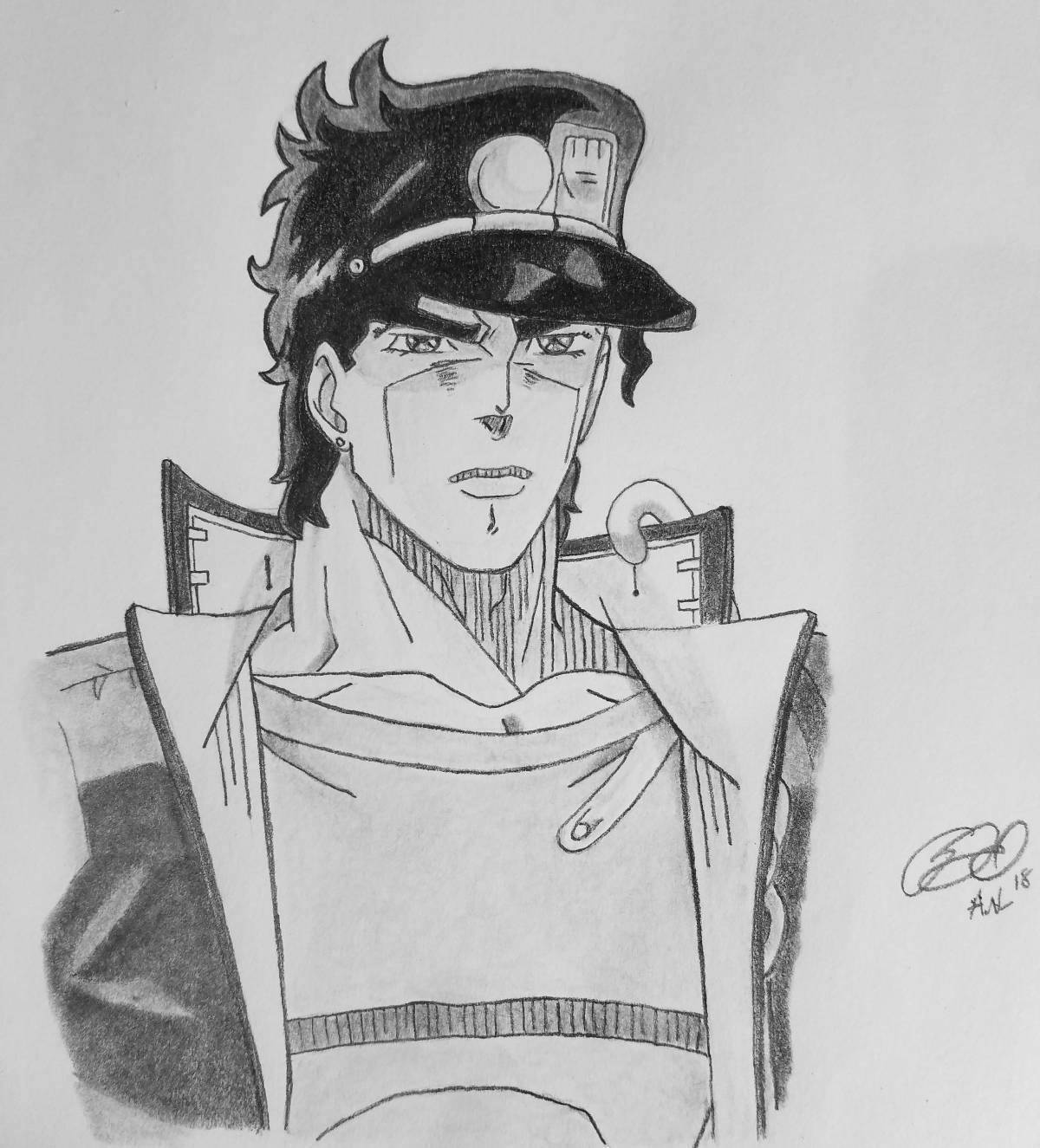 Jotaro colorful coloring page