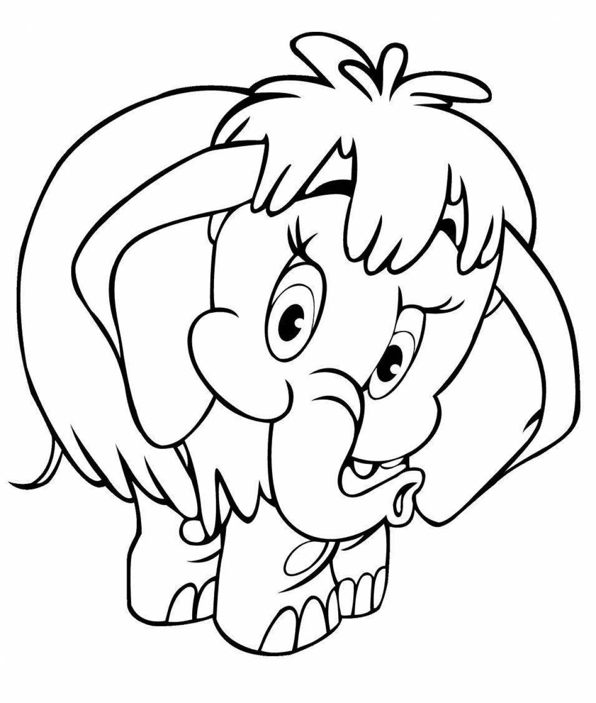 Great mammoth coloring page