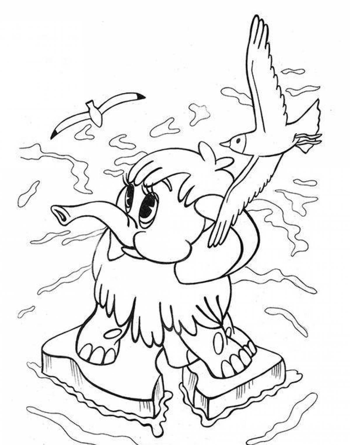 Glorious mammoth coloring page