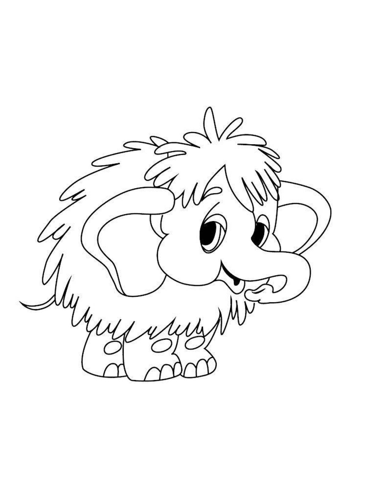 Coloring page dazzling mammoth