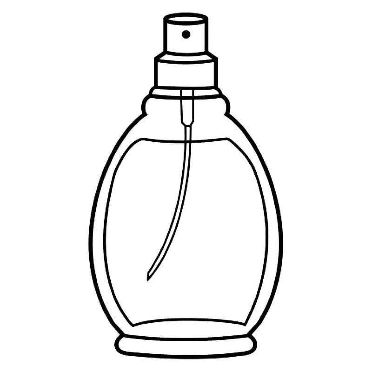Coloring page with colorful perfume