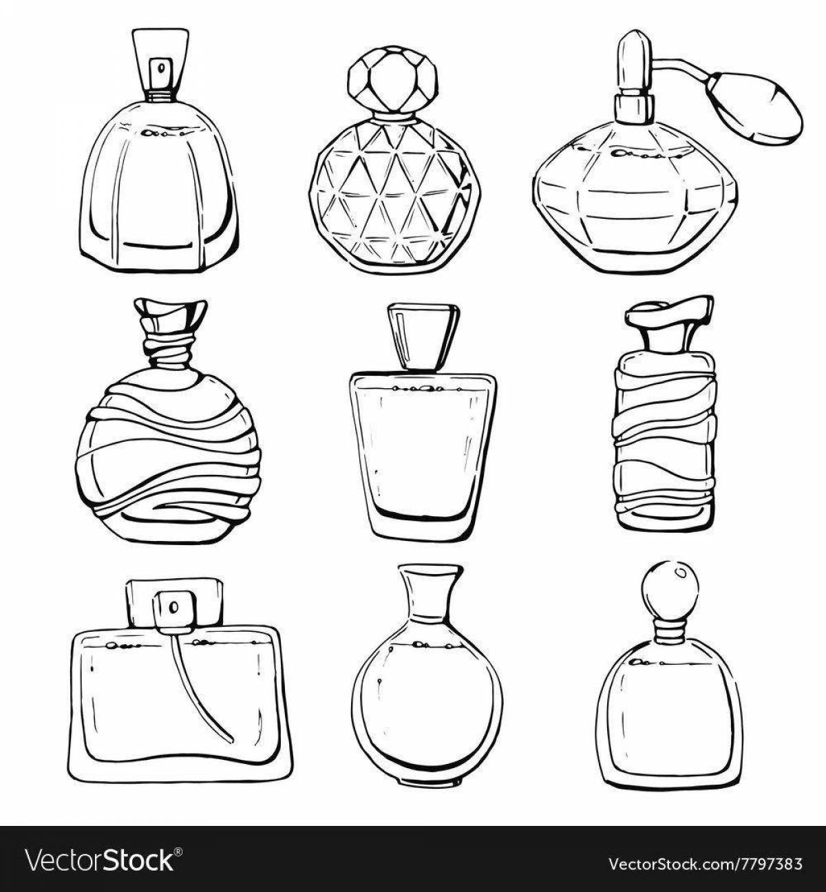 Gorgeous perfume coloring page