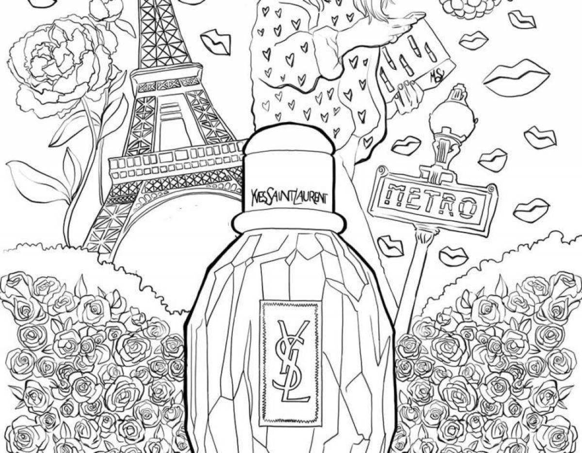 Amazing perfume coloring page