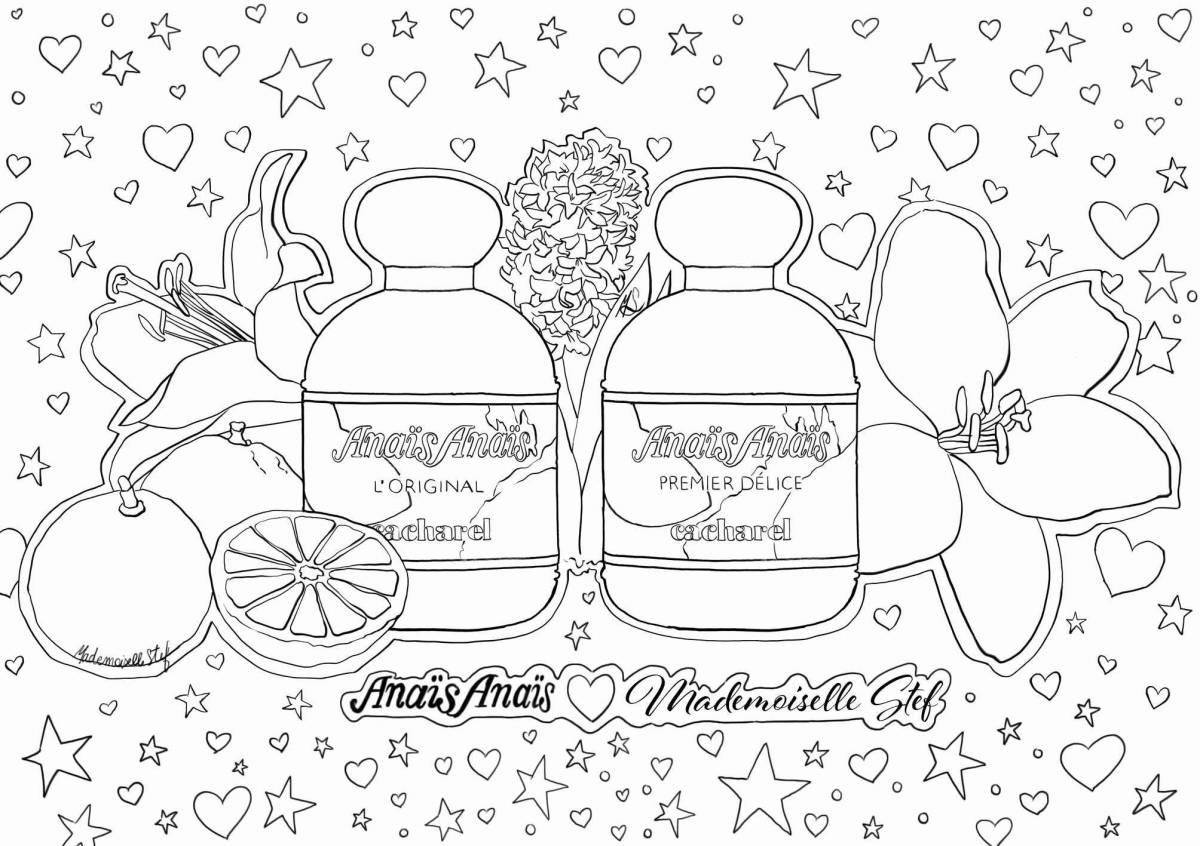Fine perfume coloring page