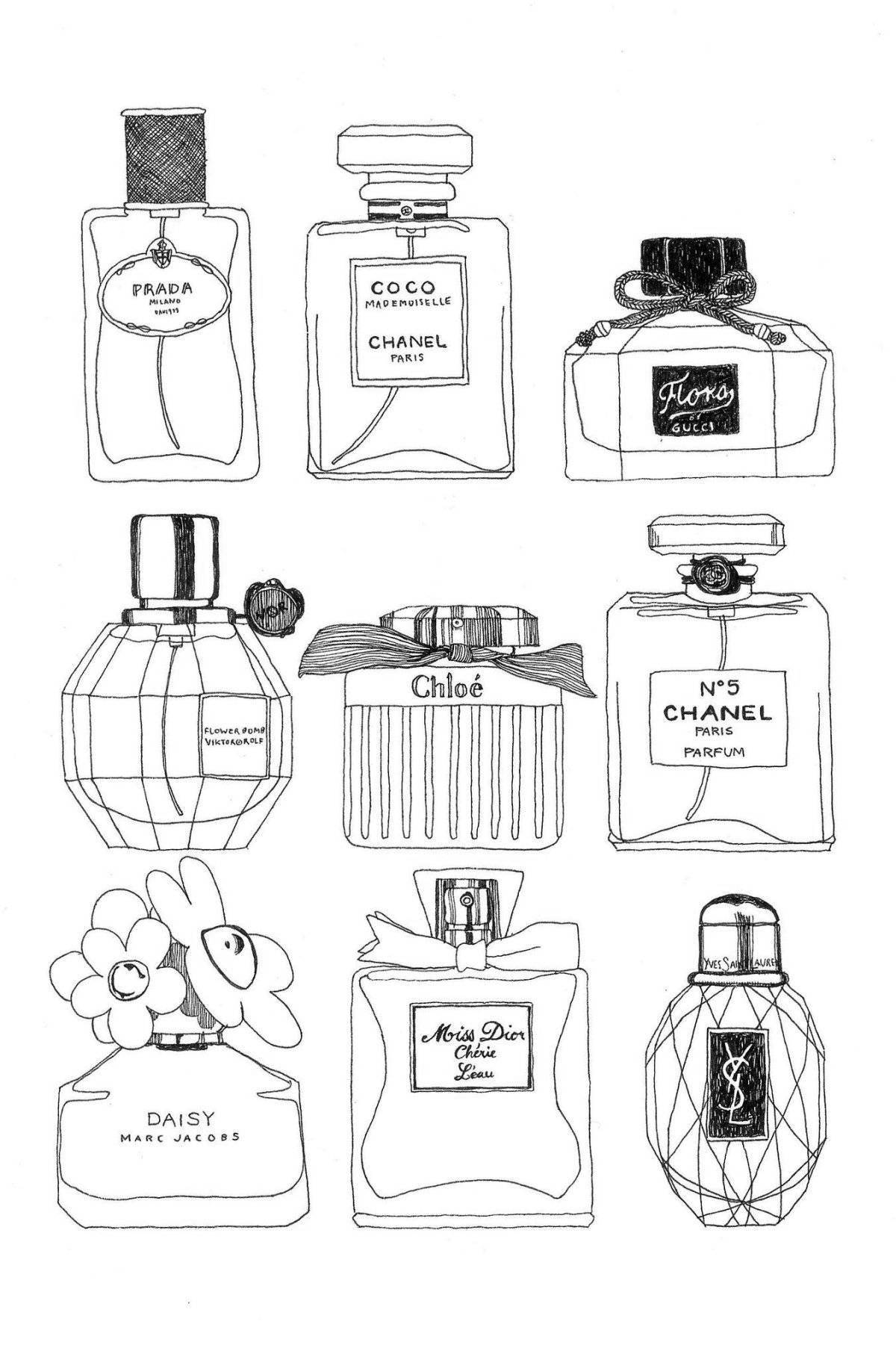Fine perfume coloring page