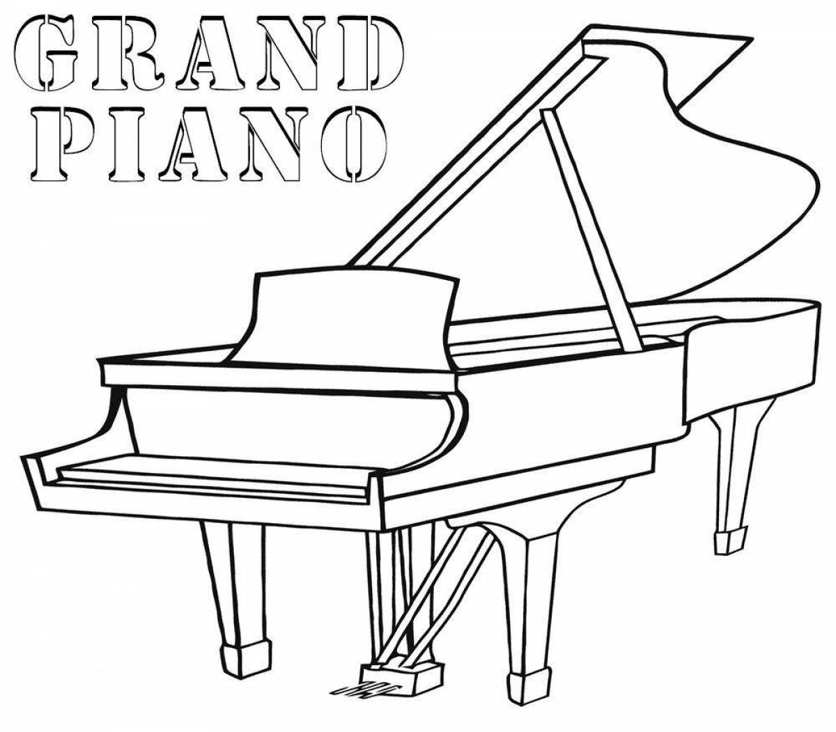 Exciting piano coloring