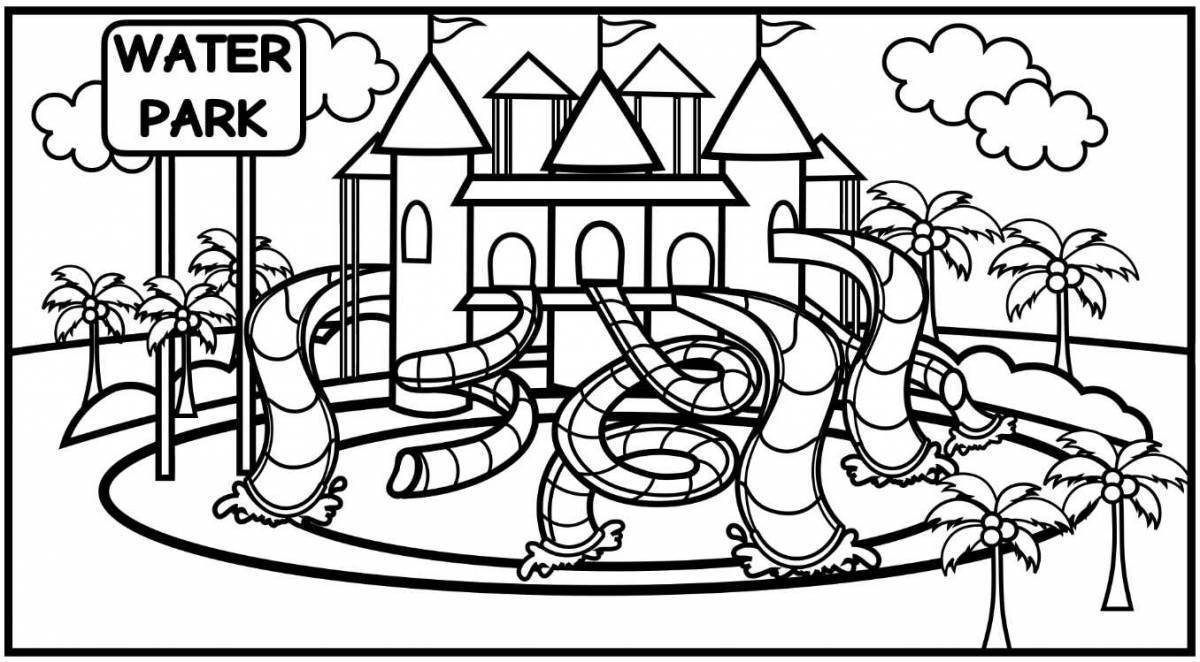 Coloring book charming park