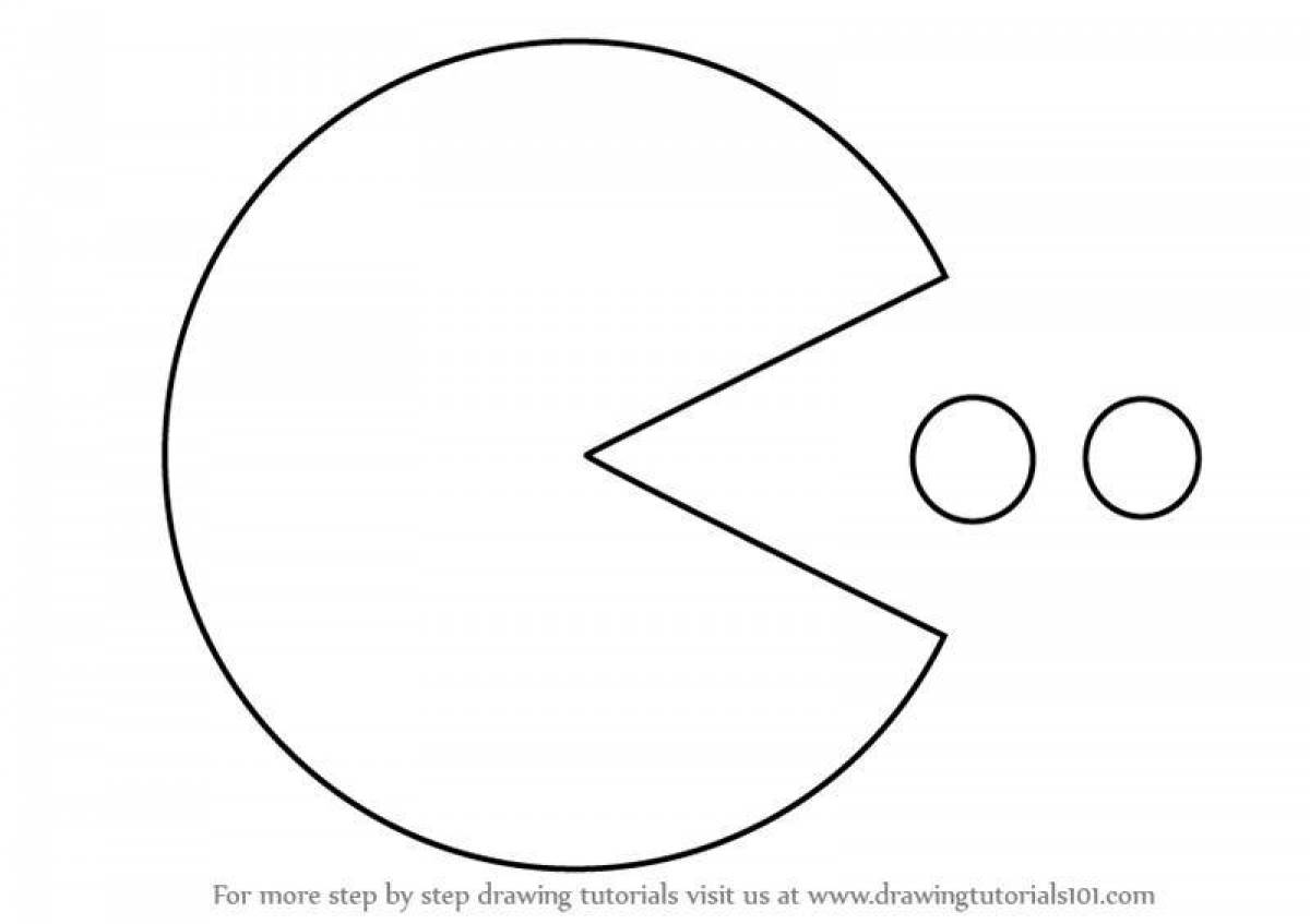 Pacman funny coloring book