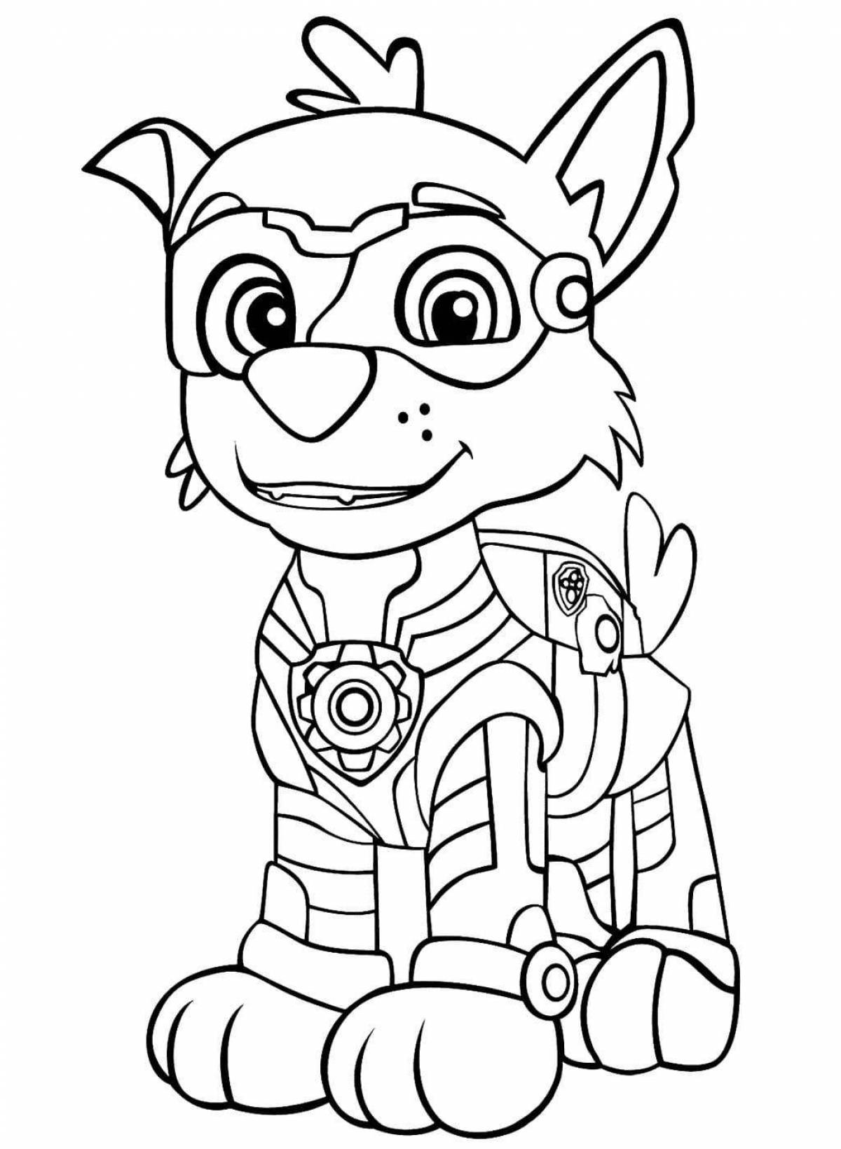 Щенок wiggly coloring page