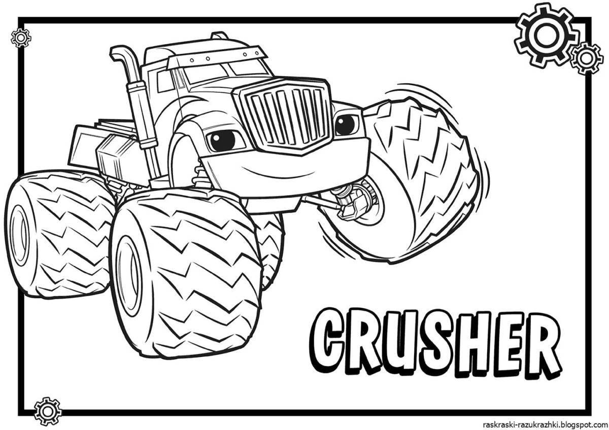 Colourful wonder cars coloring page