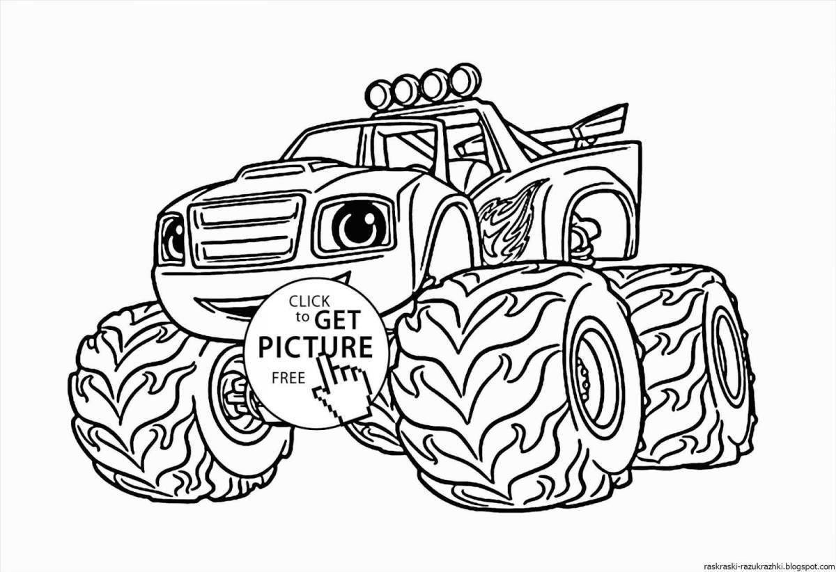 Amazing wonder cars coloring page