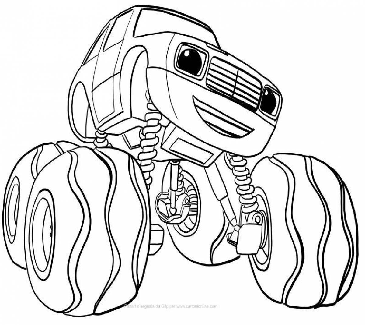 Coloring page amazing wonder cars