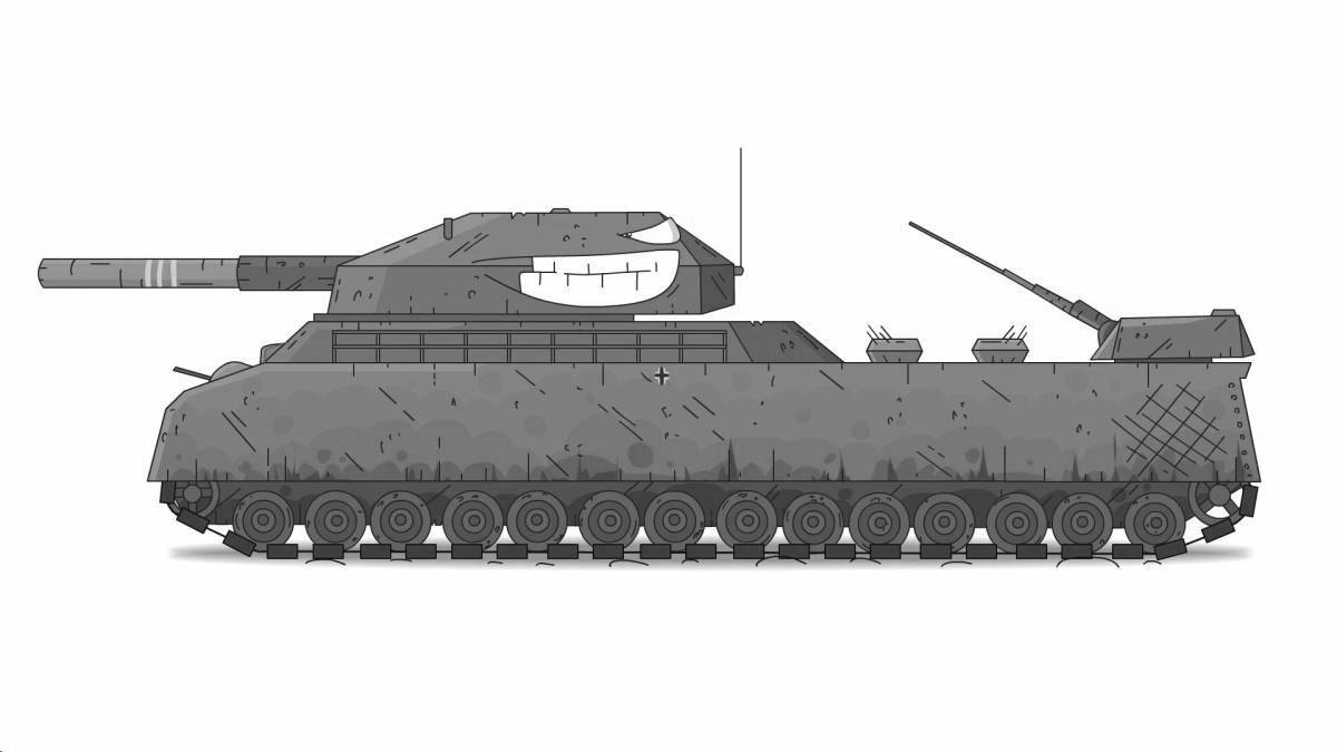 Colorful ratte tank coloring page
