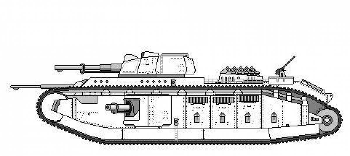 Bright ratte tank coloring page