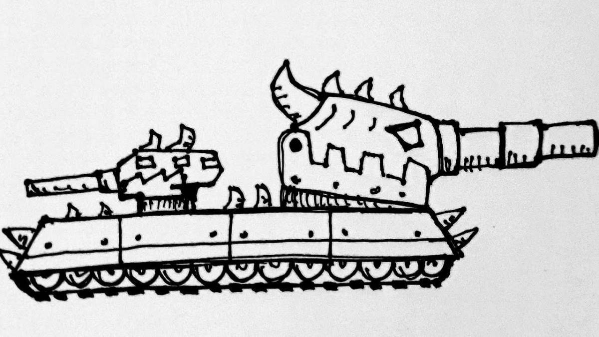 Majestic ratte tank coloring page