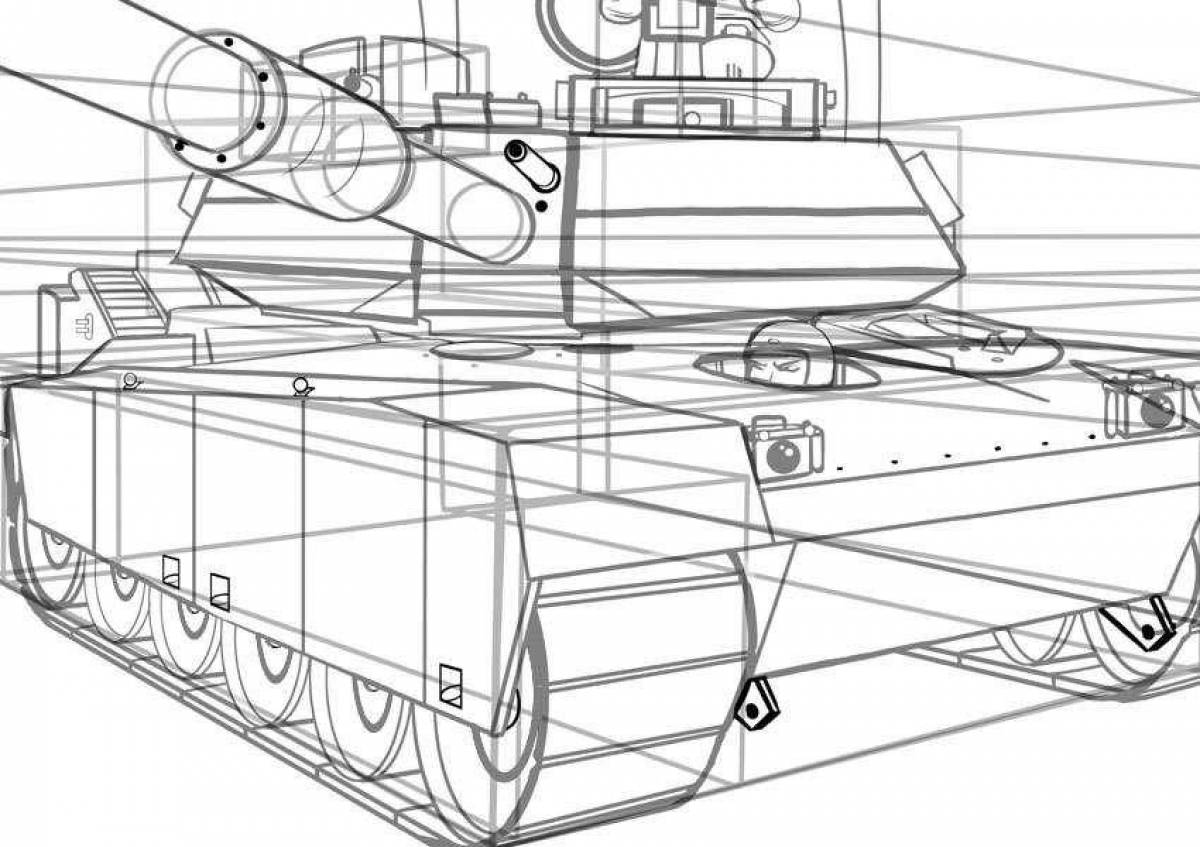 Bold ratte tank coloring page