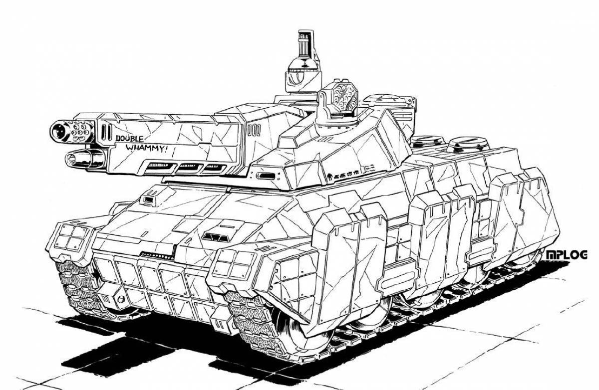 Dazzling ratte tank coloring page