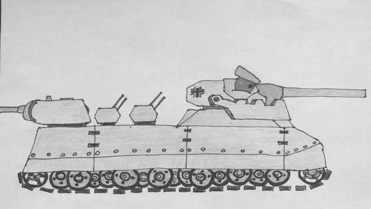 Brilliant ratte tank coloring page