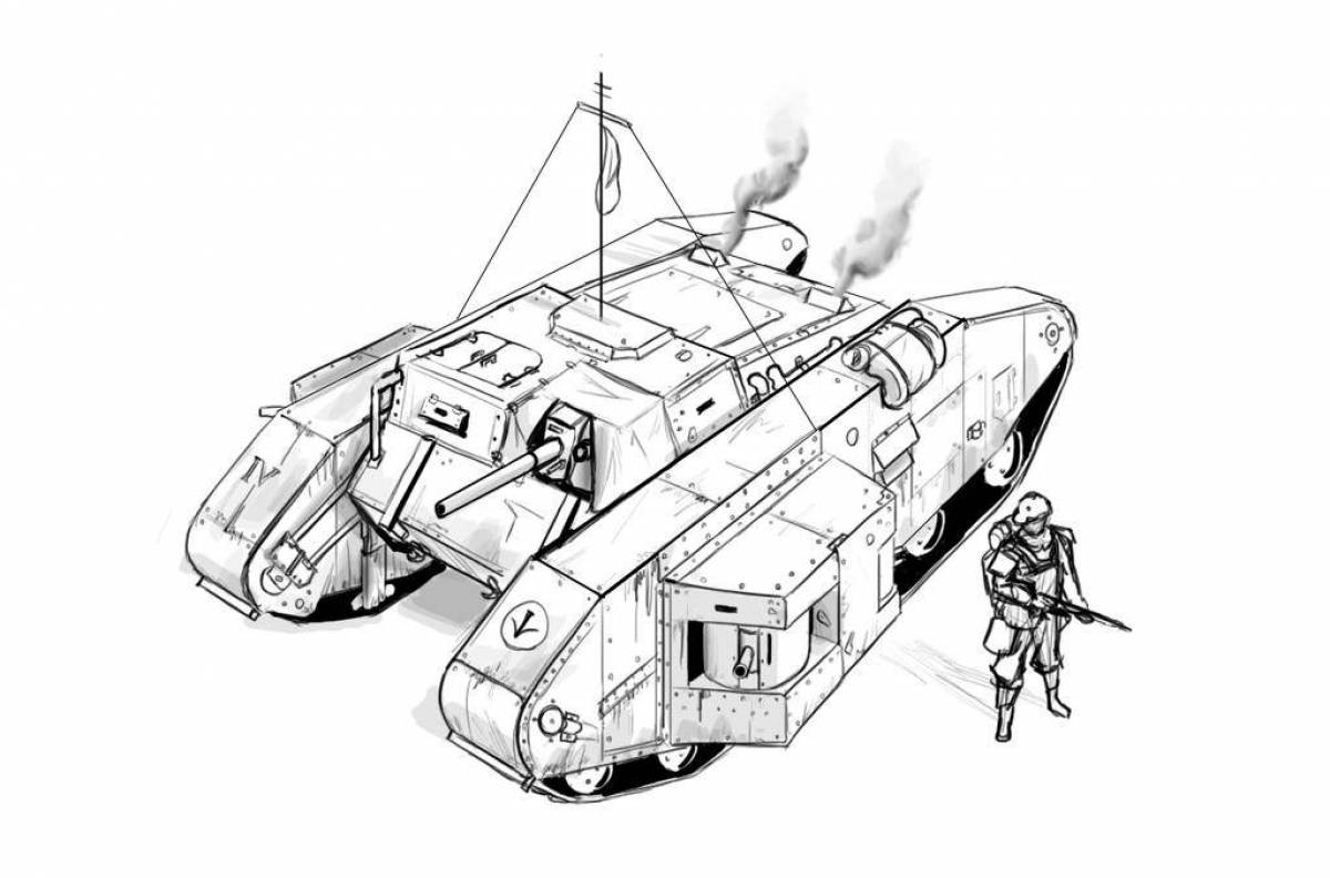 Radiant ratte tank coloring page