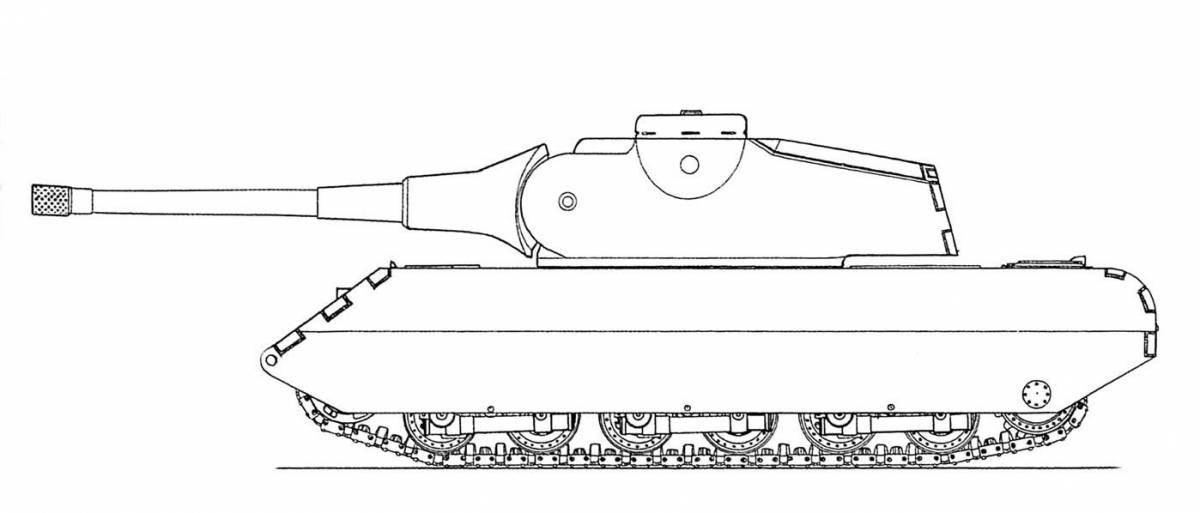 Glowing ratte tank coloring page