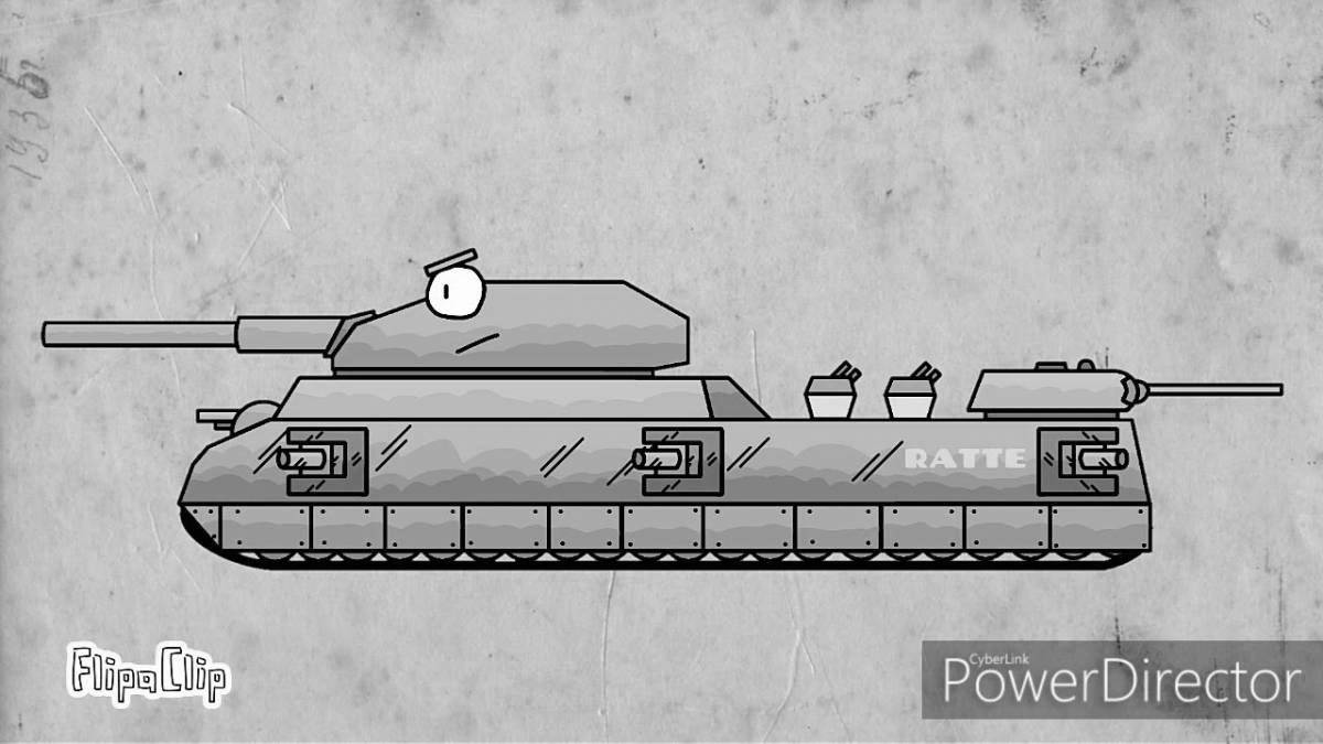 Awesome ratte tank coloring page