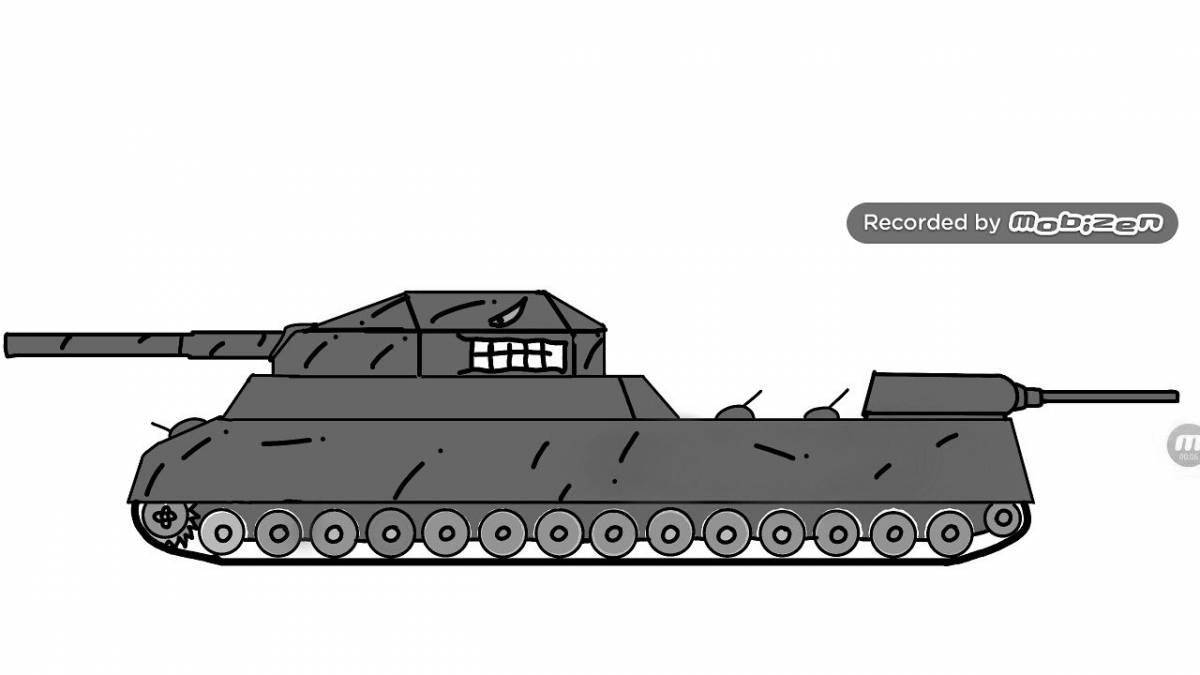 Fascinating ratte tank coloring page