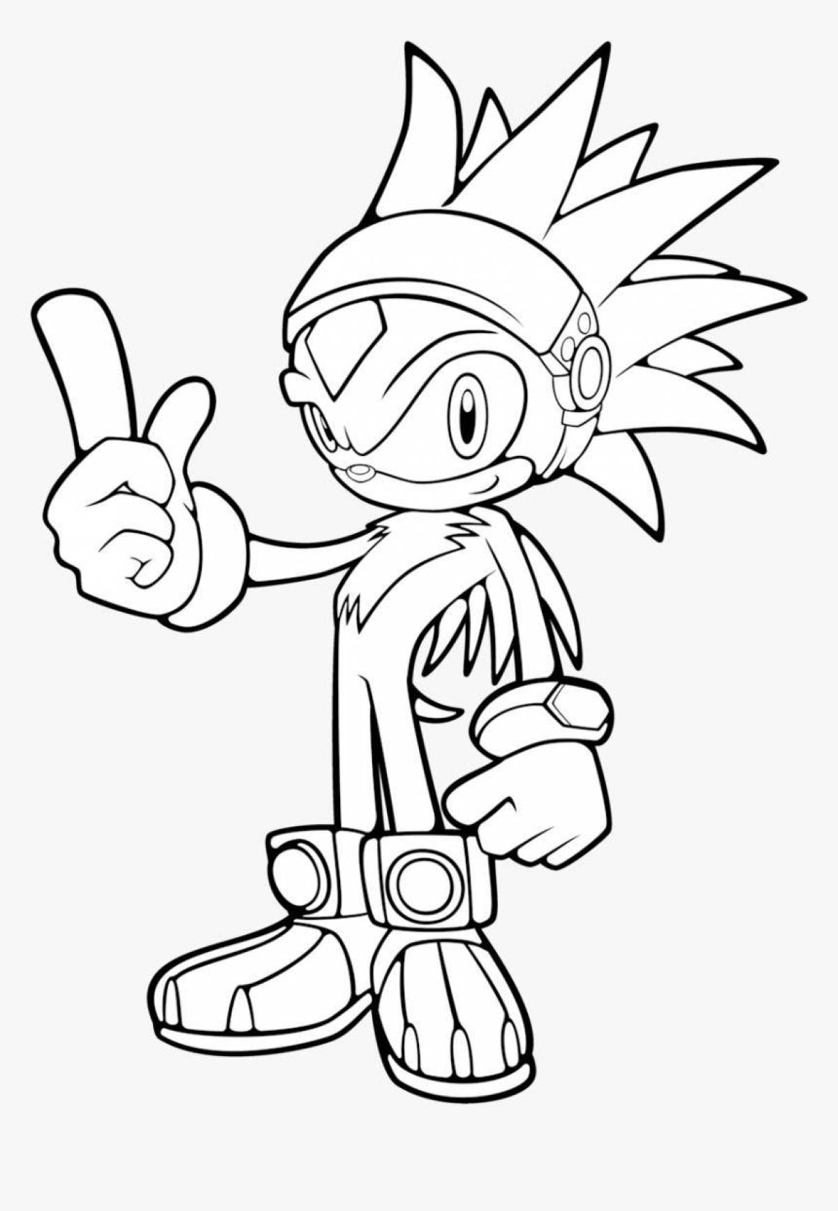 Charming sonic silver coloring book