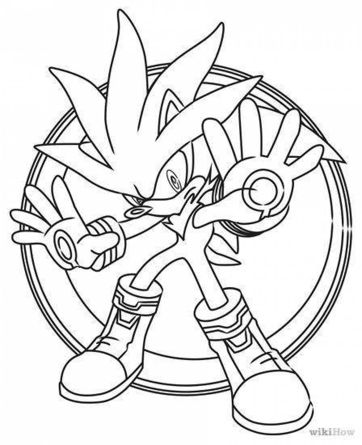 Intriguing coloring sonic silver