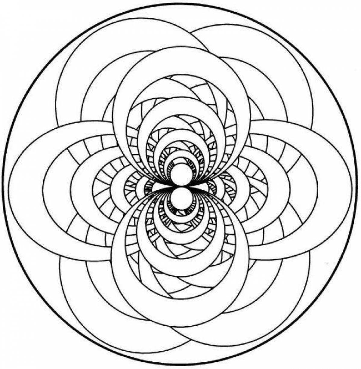 Creative coloring spiral unpainted