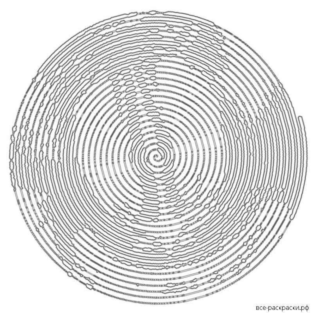 Stylish coloring spiral unpainted