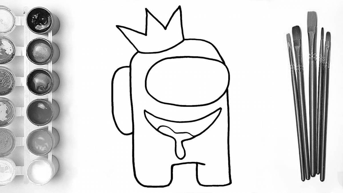 Radiant coloring page rainbow friends roblox