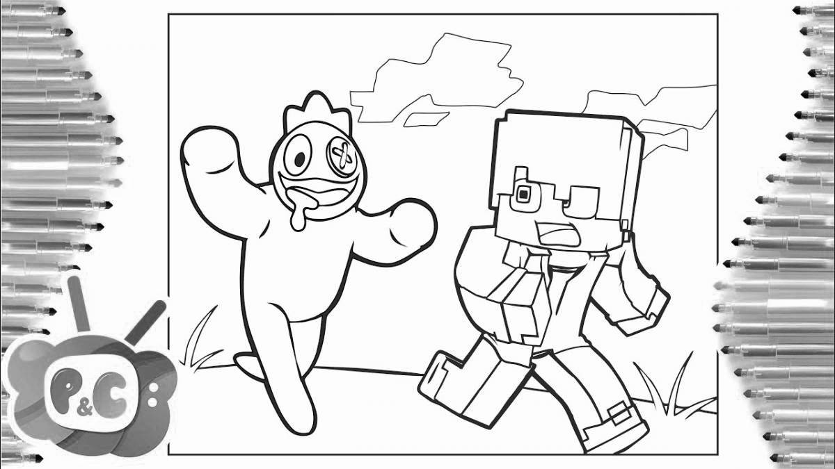 Playful roblox rainbow friends coloring book