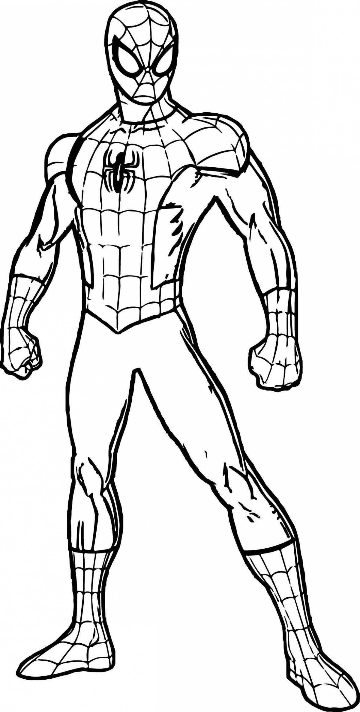 Awesome spiderman coloring page
