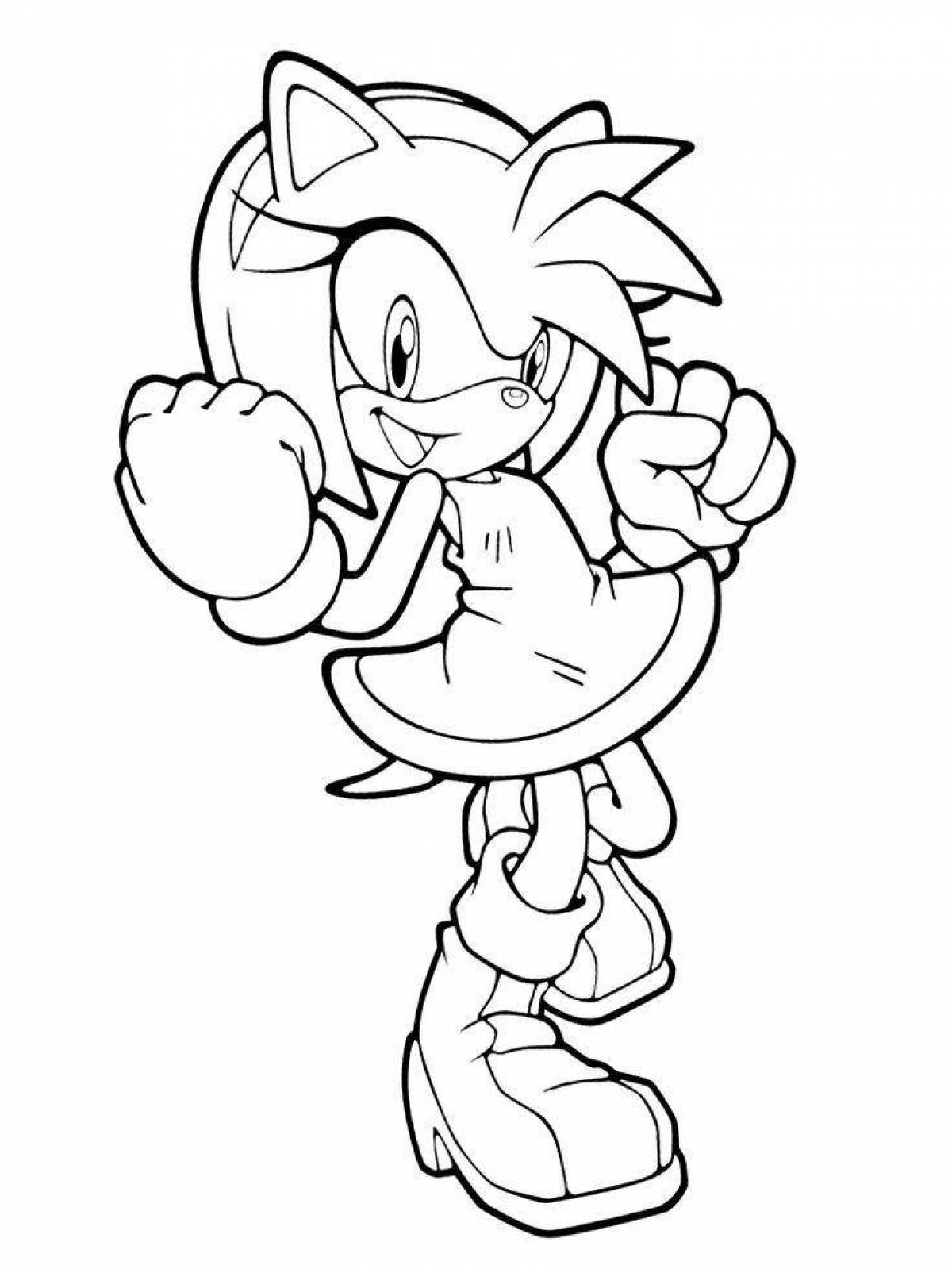 Sparkling sonic coloring book for boys