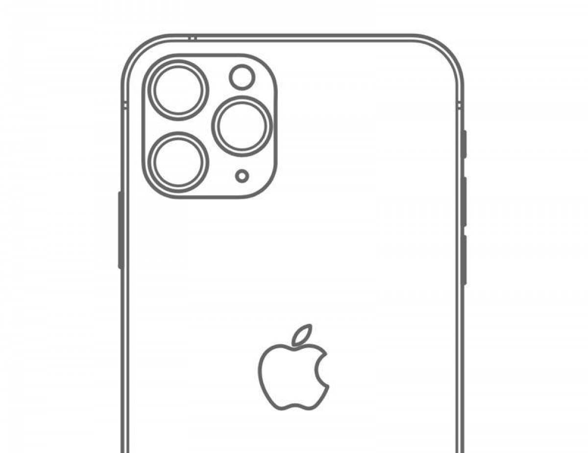Joyful iphone 13 pro max coloring page