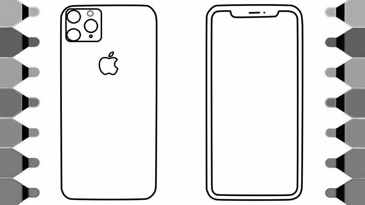 Awesome iphone 13 pro max coloring page