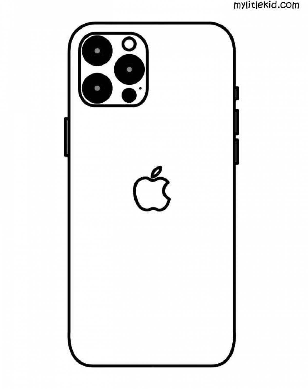 Iphone 13 pro max sandblasted coloring page