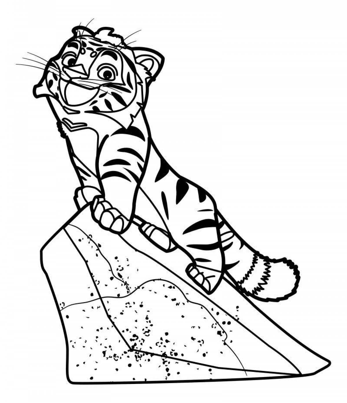 Tig and Leo animated coloring page
