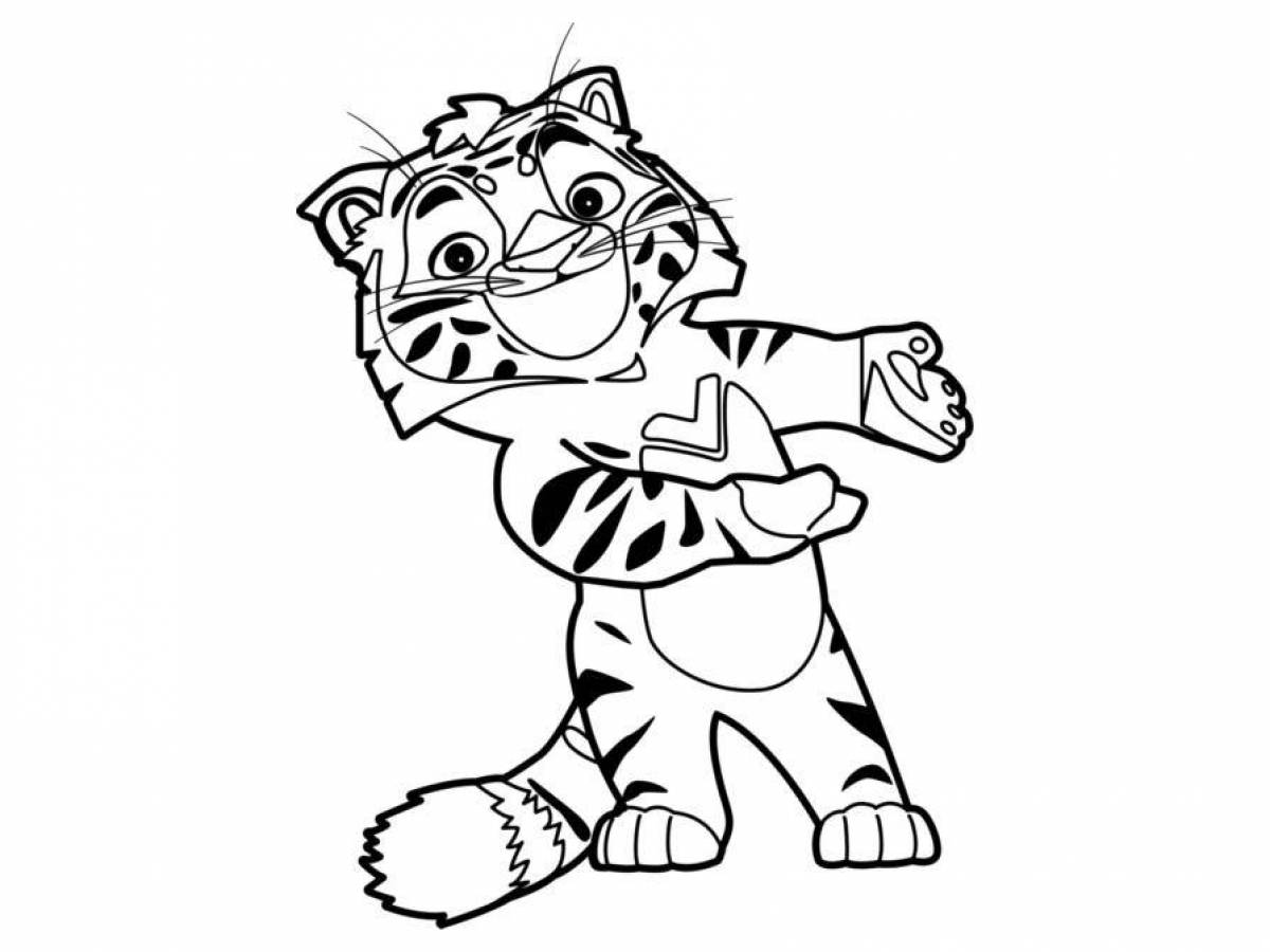 Tig and leo picturesque coloring page
