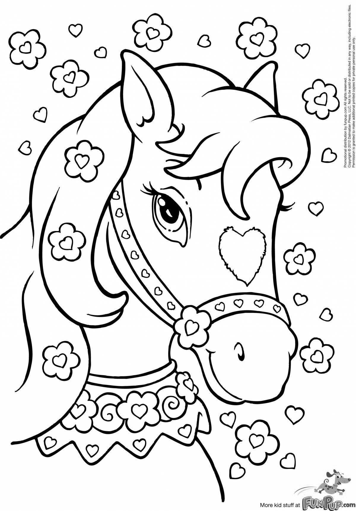 Fairytale coloring book for girls 5-7 years old