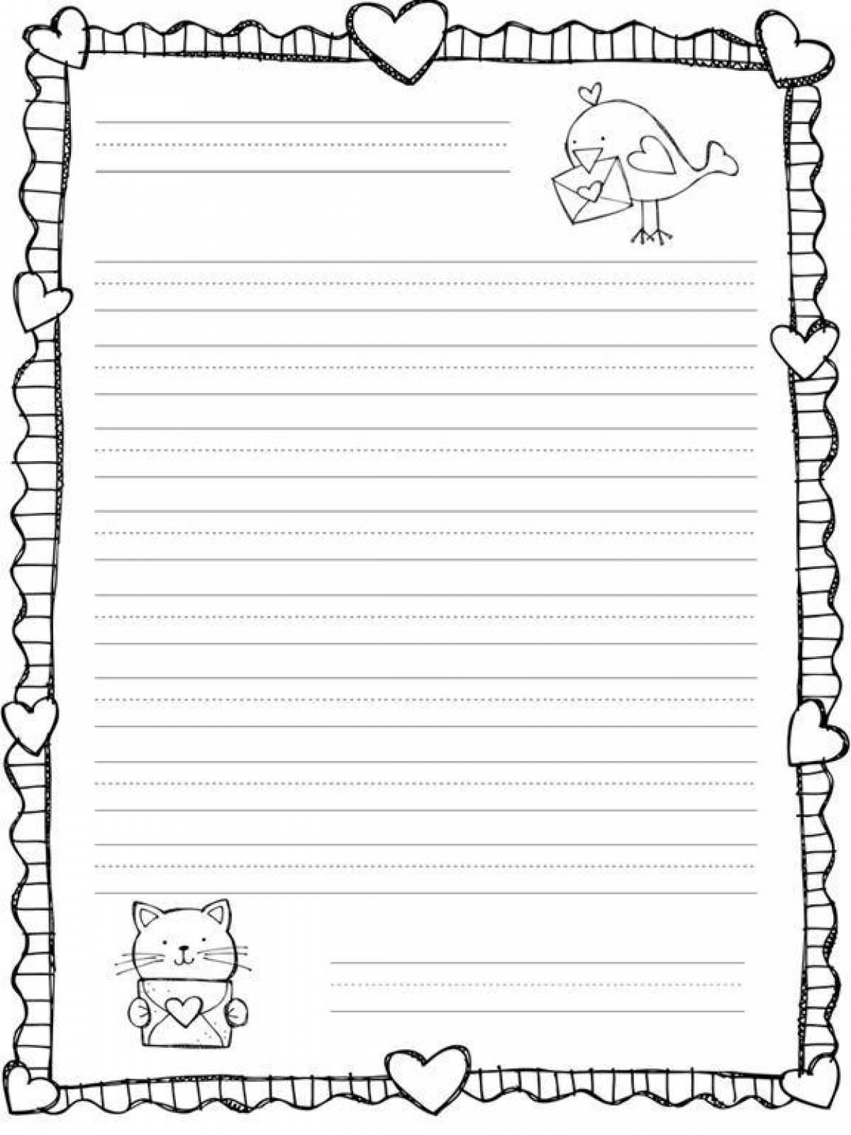 Fun coloring letter to soldier template