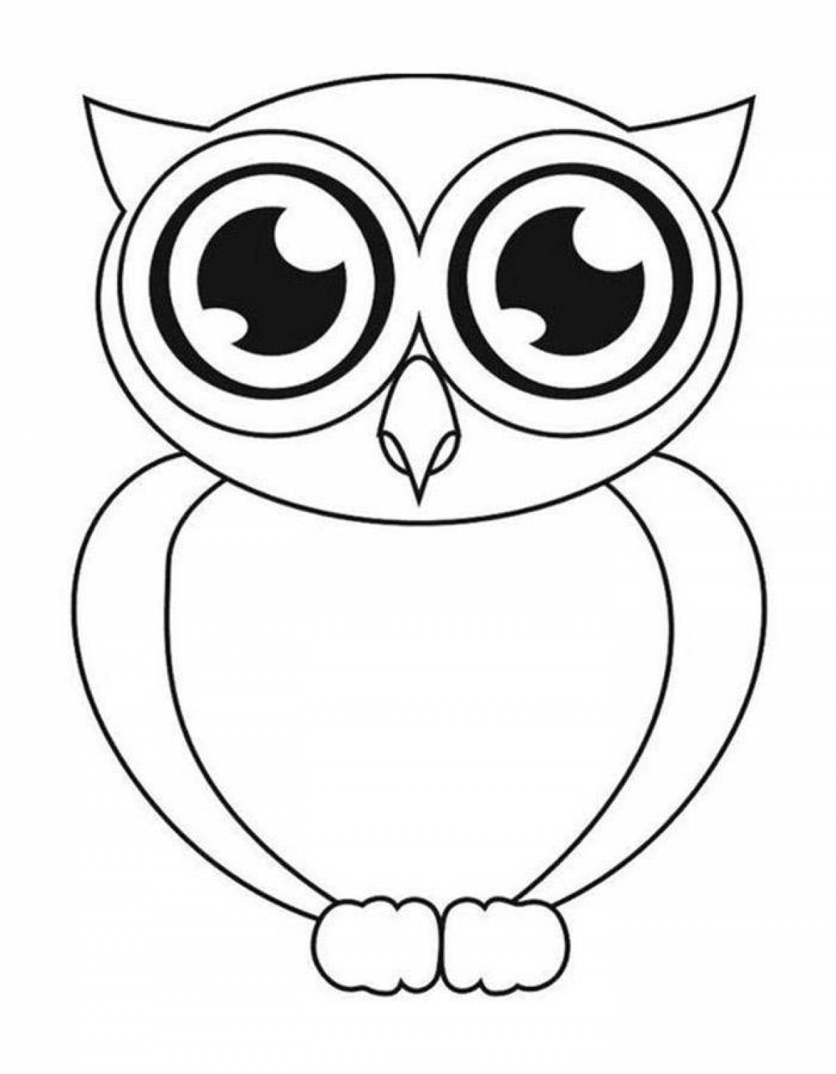 Coloring page happy owlet