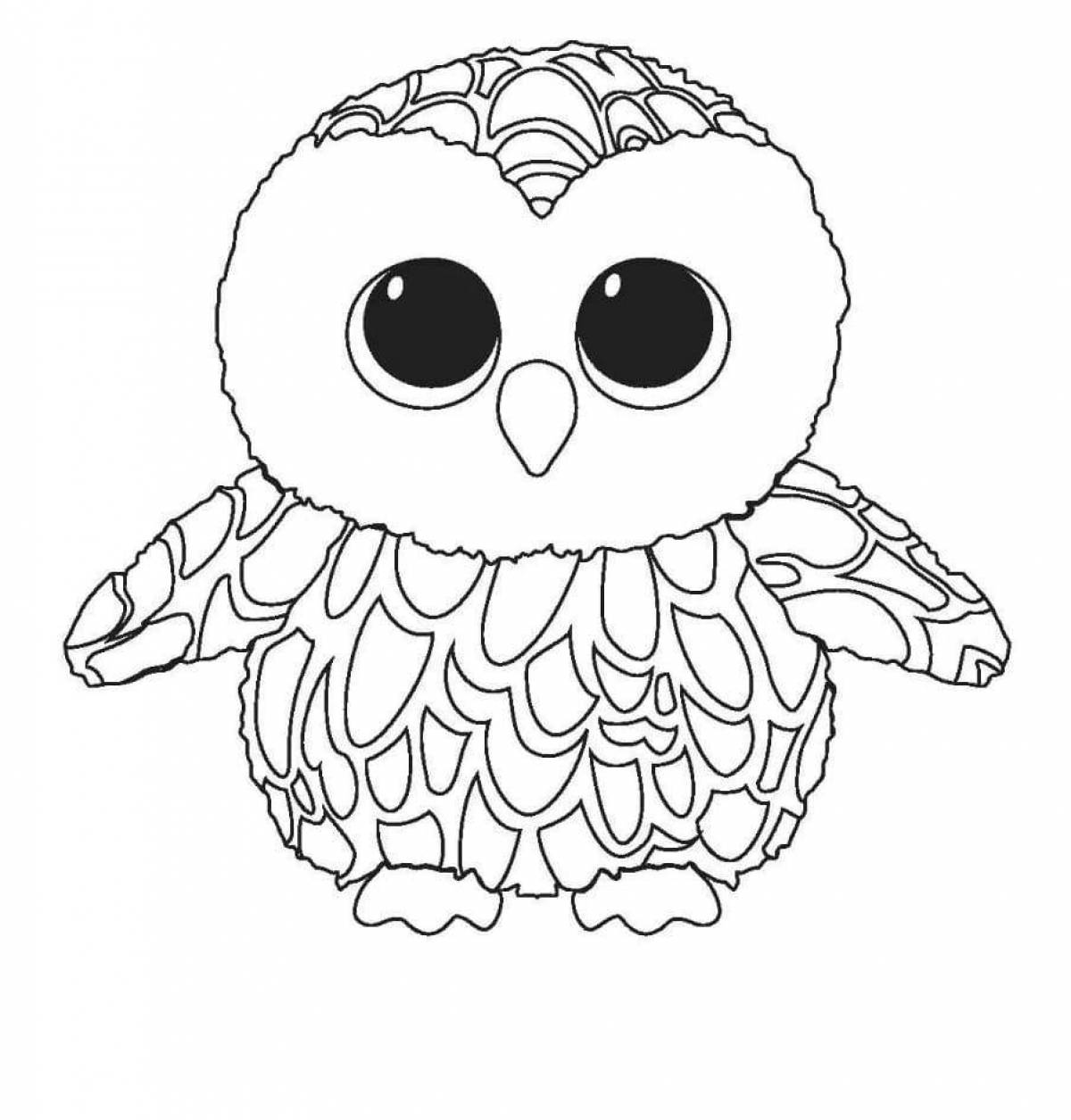 Cute owlet coloring page