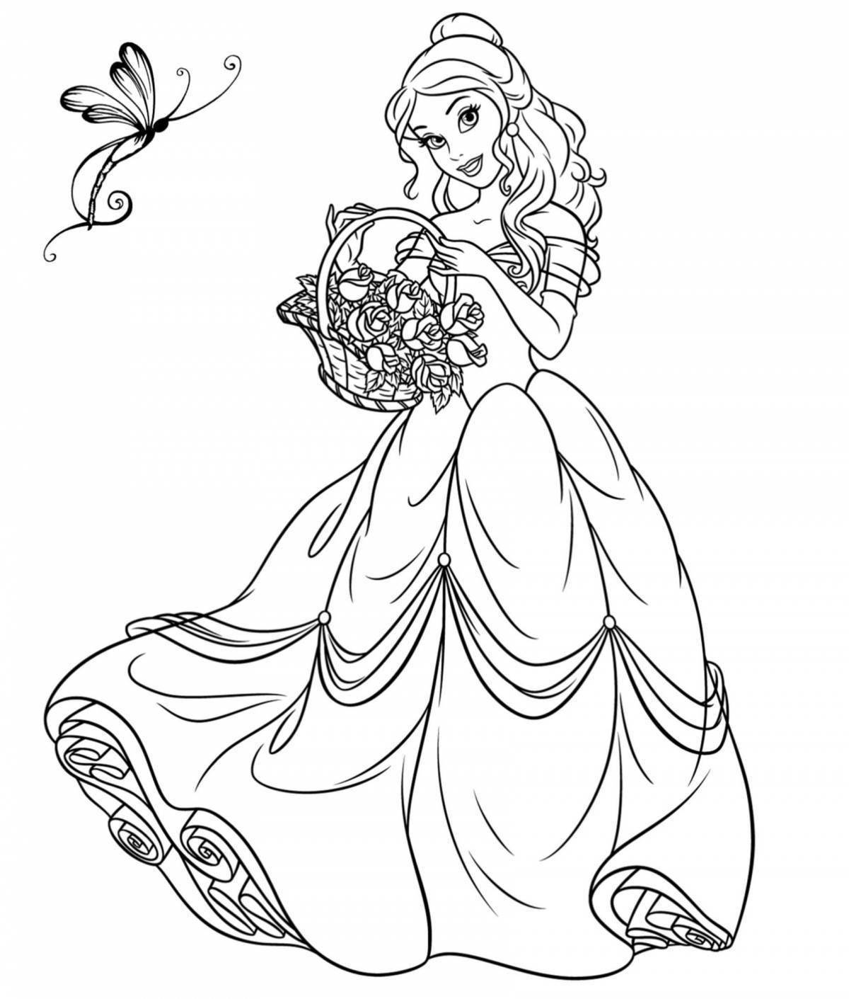 Coloring book shining belle