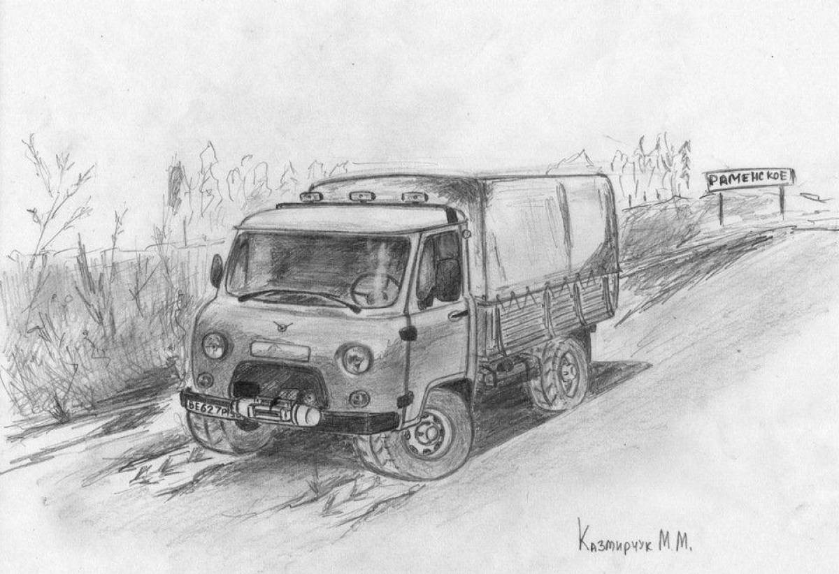 Charming UAZ loaf coloring book