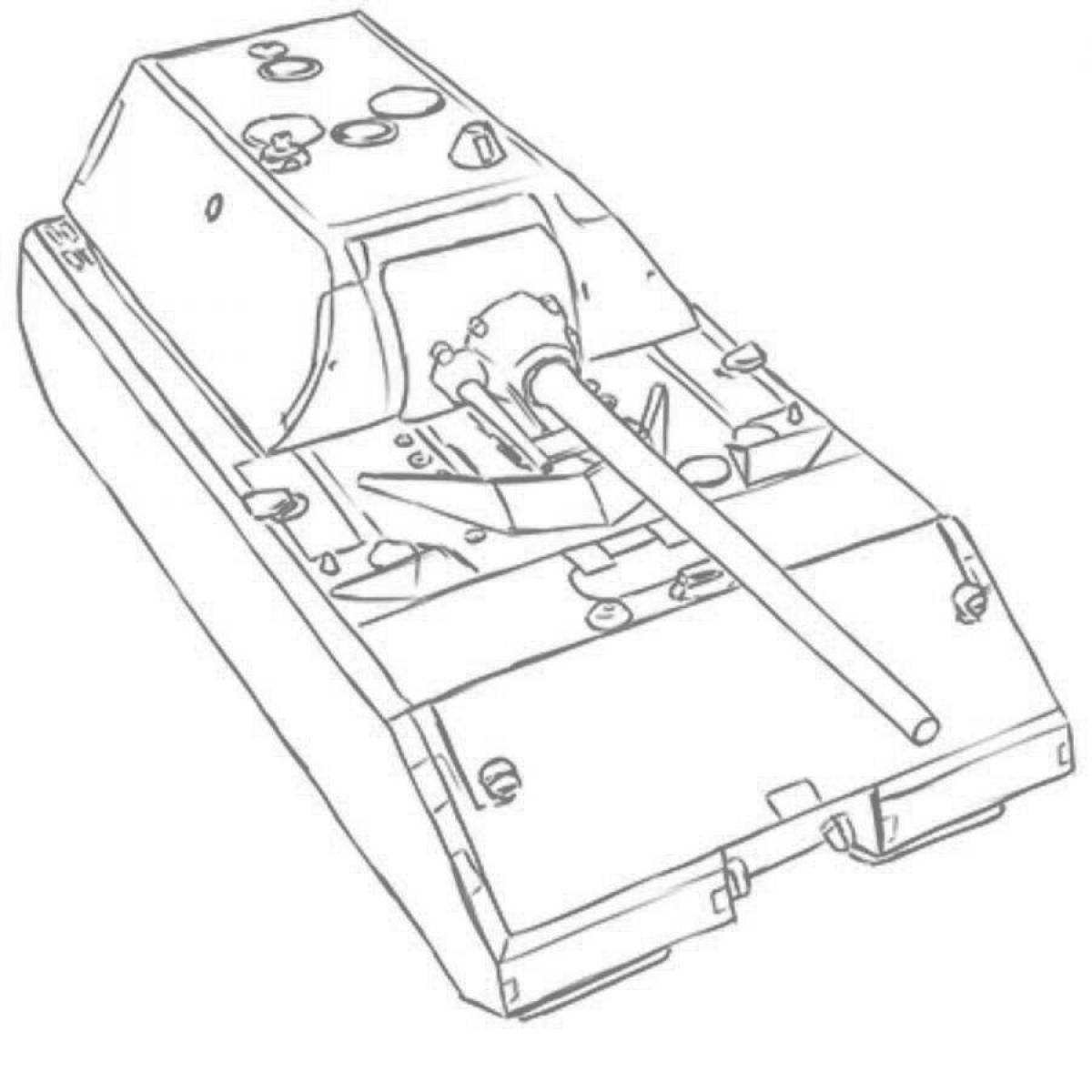Shiny mouse tank coloring page