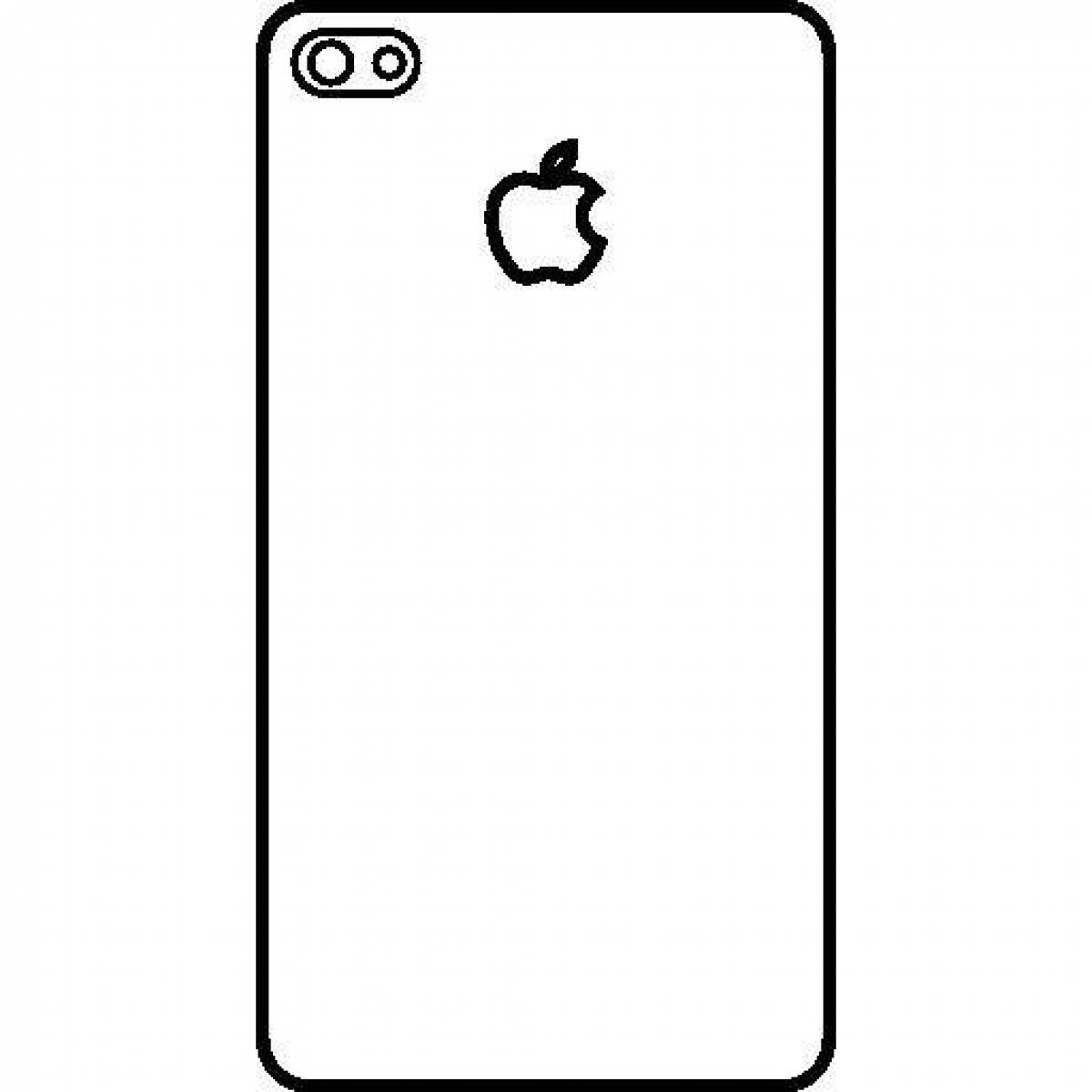 Cute iphone 13 coloring page
