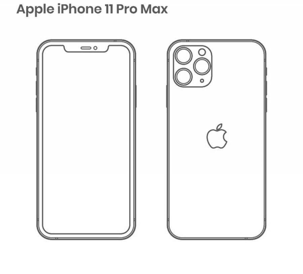 Iphone 13 holiday coloring page